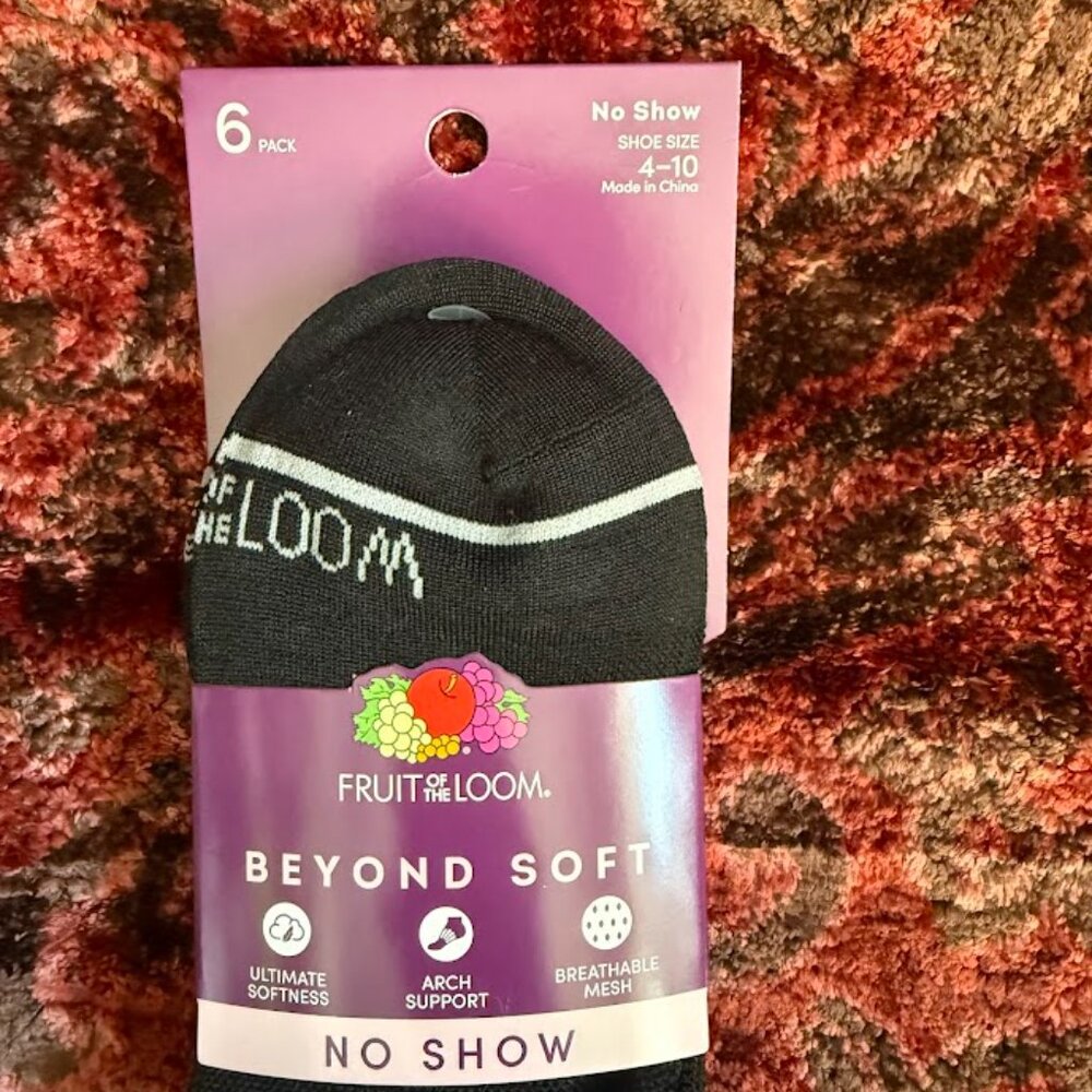 Fruit of the Loom Beyond Soft No Show Women's Socks - Picture 5 of 5